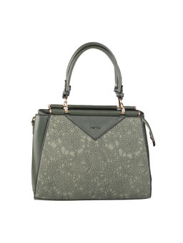 Metro - Grey Solid Synthetic Handbag