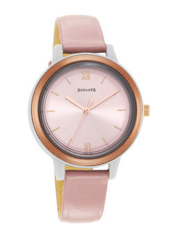 Sonata - Pink Dial Analog Watch for Women - 87036PL08W