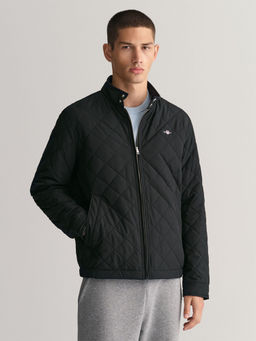 GANT - Men's Black Quilted Regular Fit Windcheater Jacket