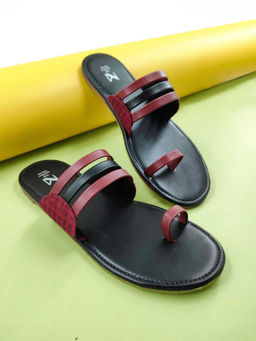 The Madras Trunk - Women Black One Toe Flats