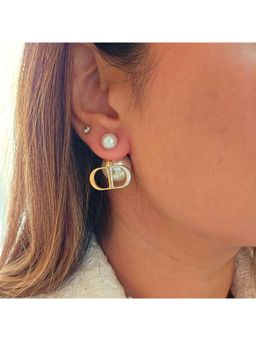 TAAHIRA JEWELLERY - 18K Gold Plated Amira Pearl Earrings