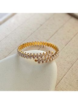 TAAHIRA JEWELLERY - 18K Gold Plated Zircon Marquise Cut Bracelet