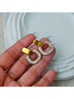 TAAHIRA JEWELLERY - 18K Gold Plated Zircon Statement Earrings