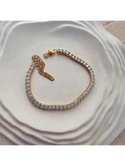 TAAHIRA JEWELLERY - 18K Gold Plated Zircon Tennis Bracelet