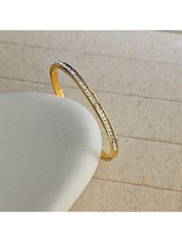 TAAHIRA JEWELLERY - 18K Gold Plated Zircon Inlaid Bracelet