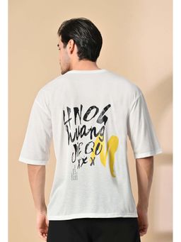 Glito - White Men's Cotton Oversized T-shirt