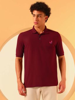 Glito - Maroon Men's Cotton Blend Polo T-shirt
