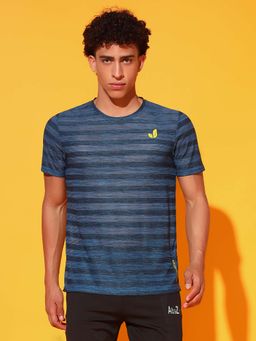 Glito - Blue Men's Regular Fit Cotton Printed T-shirt for Casual