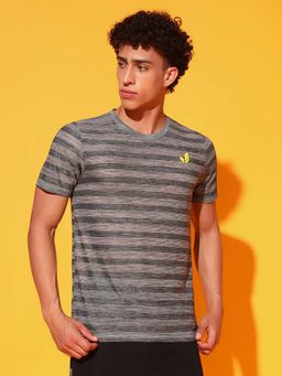 Glito - Grey Men's Regular Fit Cotton Printed T-shirt for Casual