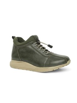 BUCKAROO - Zeki Solid Olive Leather Casual Boots