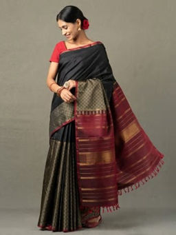 Fabindia - Silk Kanjeevaram Checks Sari