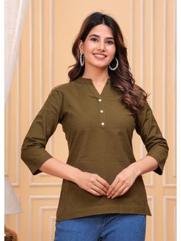 Kipek - Womens Olive Solid Top