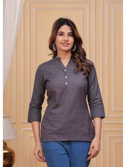 Kipek - Womens Grey Solid Top