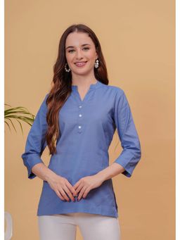 Kipek - Womens Blue Solid Top