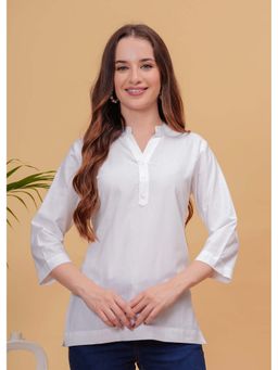 Kipek - Womens Off White Solid Top