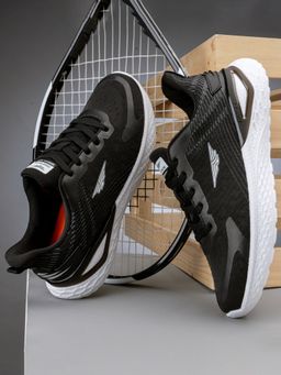 Red Tape - Solid Black Walking Shoes