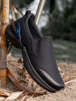 Red Tape - Mens Textured Black Walking Shoes