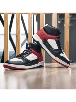 Red Tape - Men's Colorblock Black And Red Sneaker