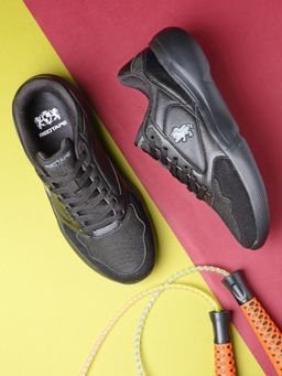 Red Tape - Men's Solid Black Sneakers