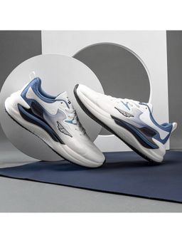 Red Tape - Mens Solid White/Navy Blue Walking Shoes