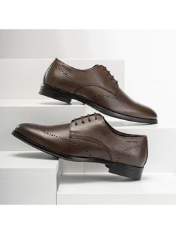 Red Tape - Mens Solid Brown Derby Shoes