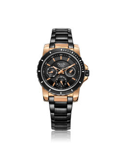 Alexandre Christie - Ladies Multi-Function Black Watch - 6141BFBBRBA (M)