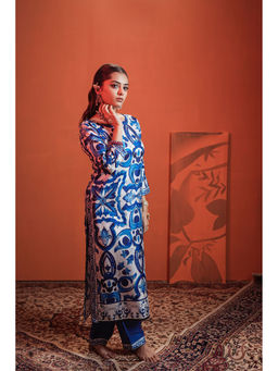 Heeposh - Tribal Designer Printed Kurta And Trouser (Set of 2)