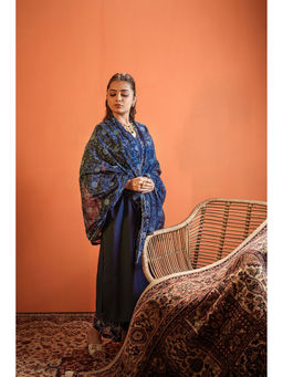 Heeposh - Floral Printed Sleeves Kurta with Palazzo & Dupatta (Set of 3)