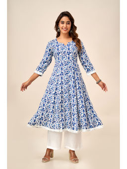 SVARCHI - Womens Viscose Rayon Printed Anarkali Kurta