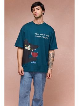FREAKINS - Mens Cat & Wine Together T-Shirt