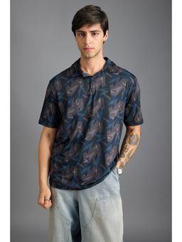 FREAKINS - Matrix Print Polo T-Shirt