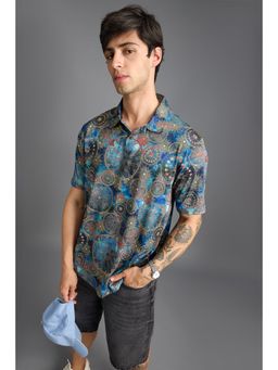 FREAKINS - Galaxy Print Polo T-Shirt