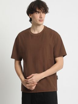 The Bear House - Men Solid Round Neck Solid T-Shirt