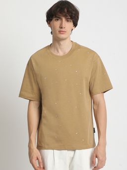 The Bear House - Men Solid Round Neck Solid T-Shirt