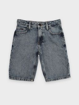 Tommy Hilfiger - Boys Solid/Plain Regular Fit Cotton Short - Blue