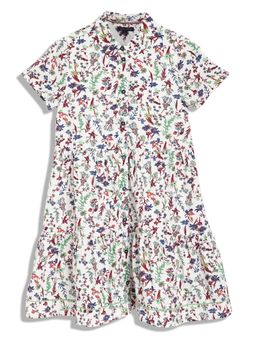 Tommy Hilfiger - Girls Regular Fit Cotton Dress - Multi-Color