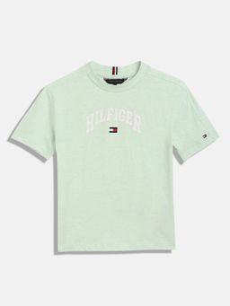 Tommy Hilfiger - Boys Logo Relaxed Fit Cotton T-Shirt - Green