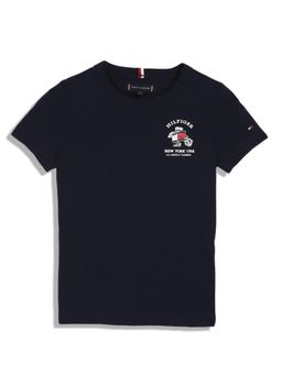 Tommy Hilfiger - Boys Graphic Regular Fit Cotton T-Shirt - Black