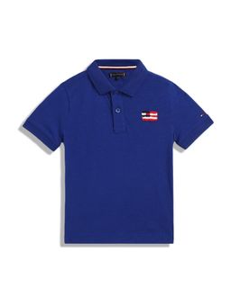 Tommy Hilfiger - Boys Logo Regular Fit Cotton Polo T-Shirt - Blue