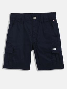 Tommy Hilfiger - Boys Solid/Plain Straight Fit Cotton Short - Navy Blue