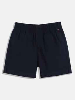 Tommy Hilfiger - Boys Solid/Plain Relaxed Fit Cotton Short - Navy Blue