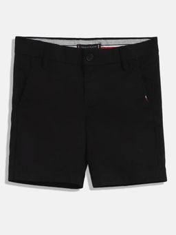 Tommy Hilfiger - Boys Solid/Plain Regular Fit Cotton Short - Black