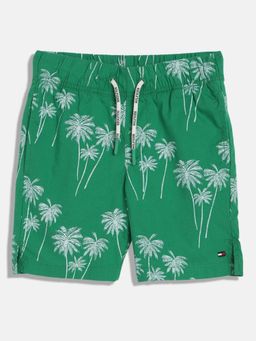 Tommy Hilfiger - Boys Printed Regular Fit Cotton Short - Green