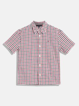 Tommy Hilfiger - Boys Checks Relaxed Fit Cotton Shirt - Multi-Color
