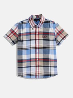 Tommy Hilfiger - Boys Checked Regular Fit Cotton Shirt - Multi-Color