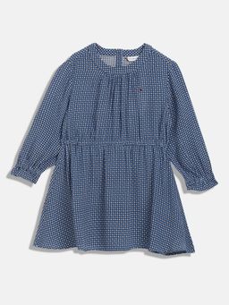 Tommy Hilfiger - Girls Regular Fit Viscose Dress - Blue