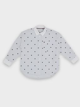 Tommy Hilfiger - Girls Striped Relaxed Fit Cotton Shirt - Blue