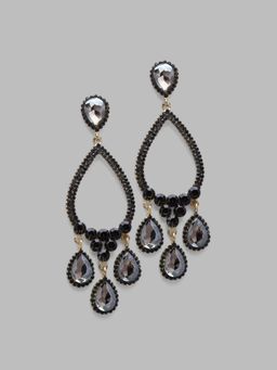 Globus - Gold Plated Geometric Drop Earring-3619316001