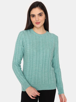 Zivame - Comfy Knits Loungewear Top - Aqua Haze