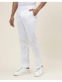 Fabindia - Cotton Slim Fit Jama White Trousers